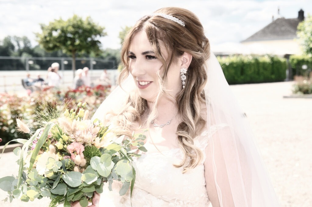 Braut mit Blumen