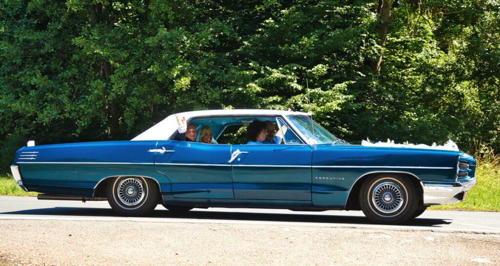 Hochzeitsauto Oldtimer bei einer Hochzeit in Sankt Goarshausen
